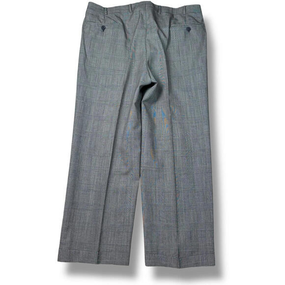 Samuelsohn Harry Rosen Plaid 100% Wool Suit 2-Piece 43R-37” Gray Classic Fit VTG - Picture 15 of 15